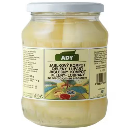 Kompót Jablko štvrťky so sladidlom 720ml (580g)Ady