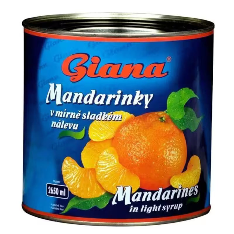 Kompót Mandarínky lúpané 2650g Giana