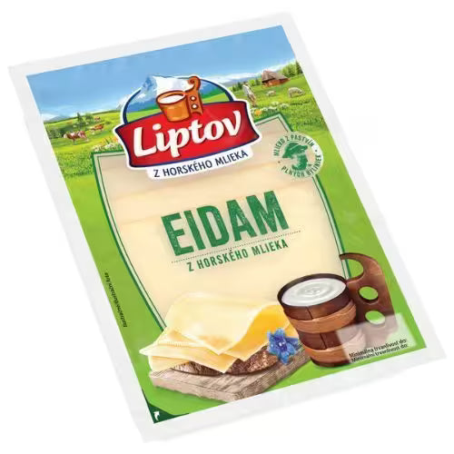 Syr Eidam neúdený 45% plátky 90g Liptov