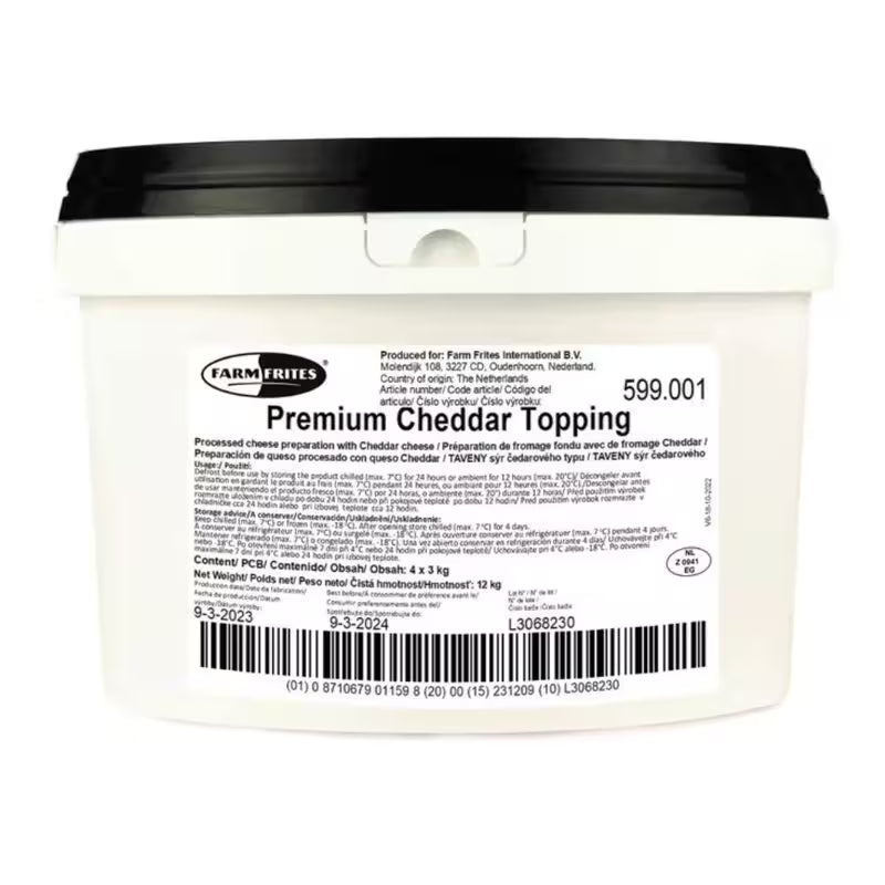 Mrazený Cheddar Topping 3l Farm Frites
