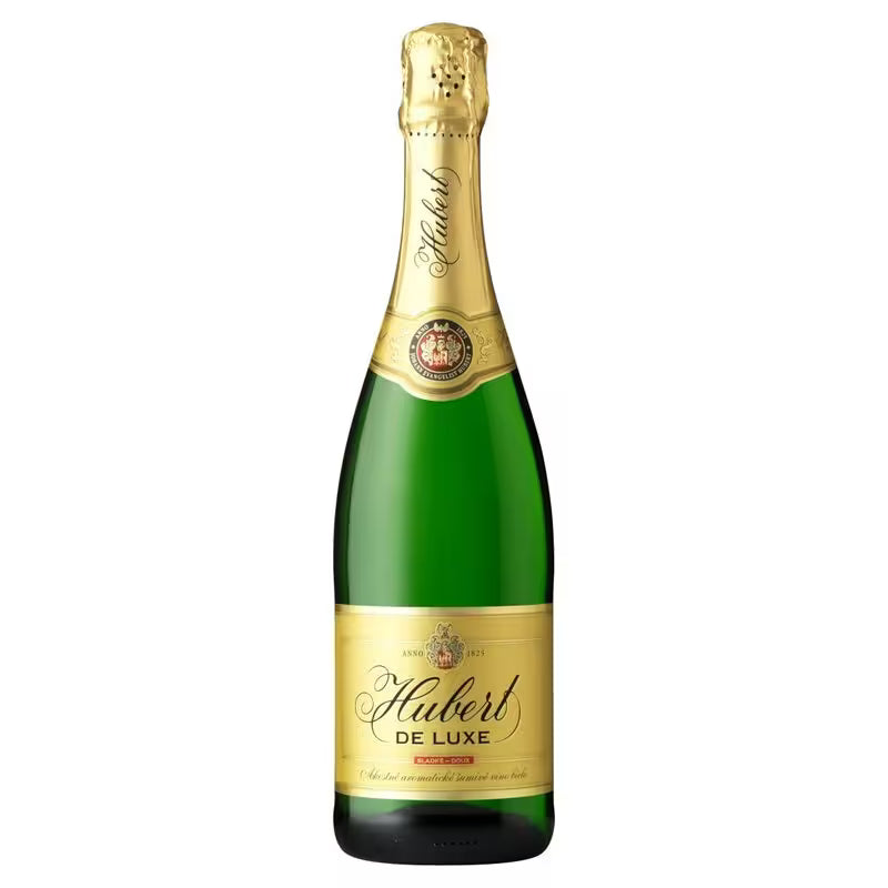 Víno šumivé b. sladké Hubert De Luxe 0,75l