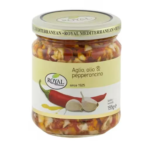 Mix chilli papričiek a cesnaku v oleji 195g Royal
