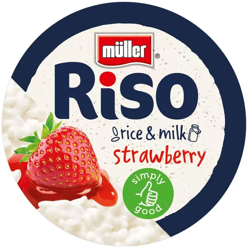 Mliečna ryža jahoda 200g Riso