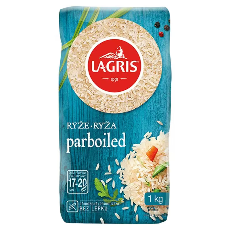Ryža Dlhozrnná lúpaná Parboiled 1kg Lagris
