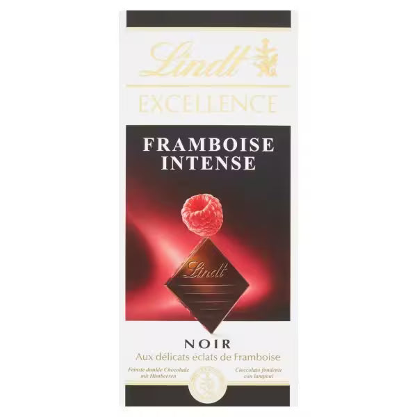 Lindt Excellence horká čokoláda s príchuťou malín 100g