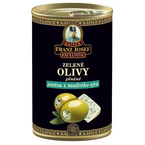Olivy zelené s modrým syrom 300g Franz Josef