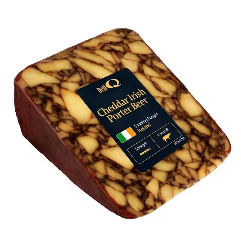 Syr Cheddar Irish Porter Beer cca 170g Deli Q