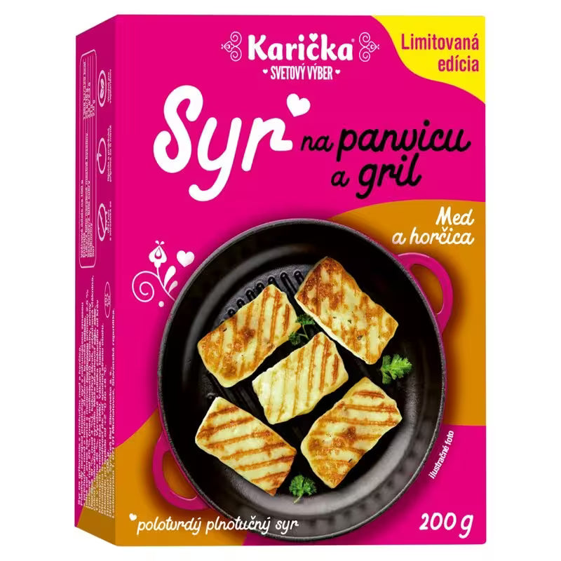 Syr na panvicu & gril typu Halloumi Med a horčica 200g Karička
