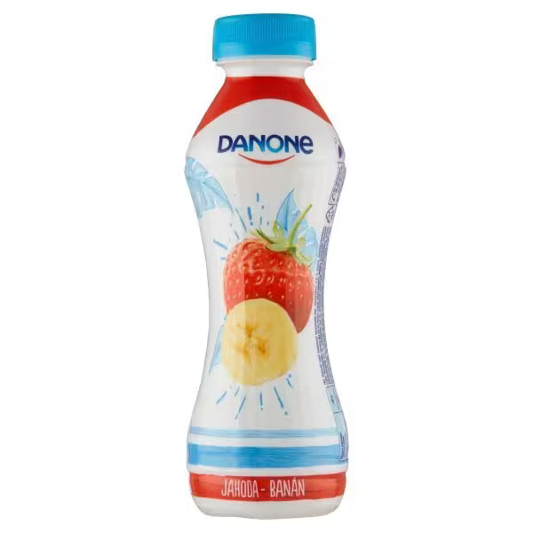 Nápoj jogurtový zakysaný jahoda banán 290g Danone