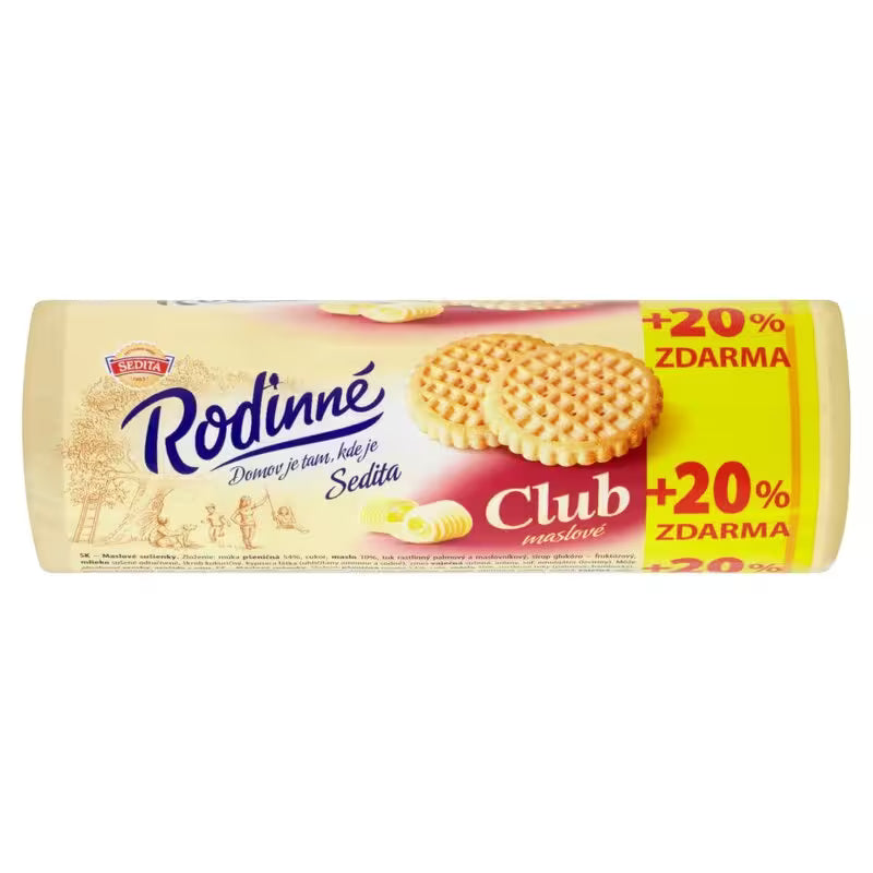 Rodinné Club maslové sušienky 140g+20% Sedita