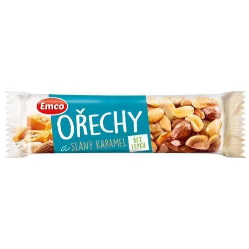 Tyčinka Orechy & slaný karamel 35g Emco