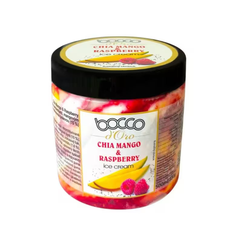 Mrazená Bocco Doro zmrzlina Chia Mango & Raspberry 500ml