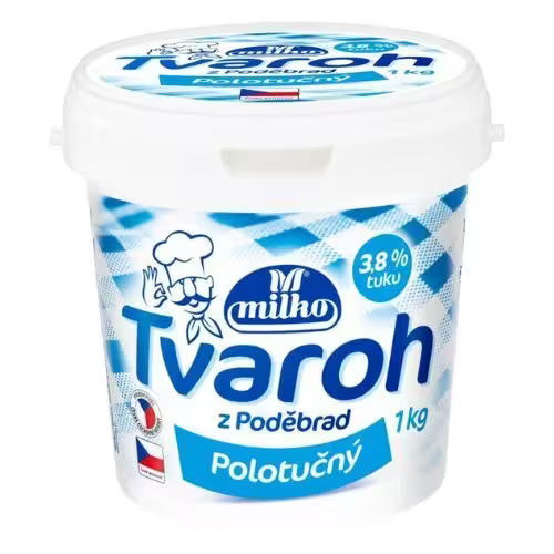 Tvaroh polotučný jemný 1000g Milko