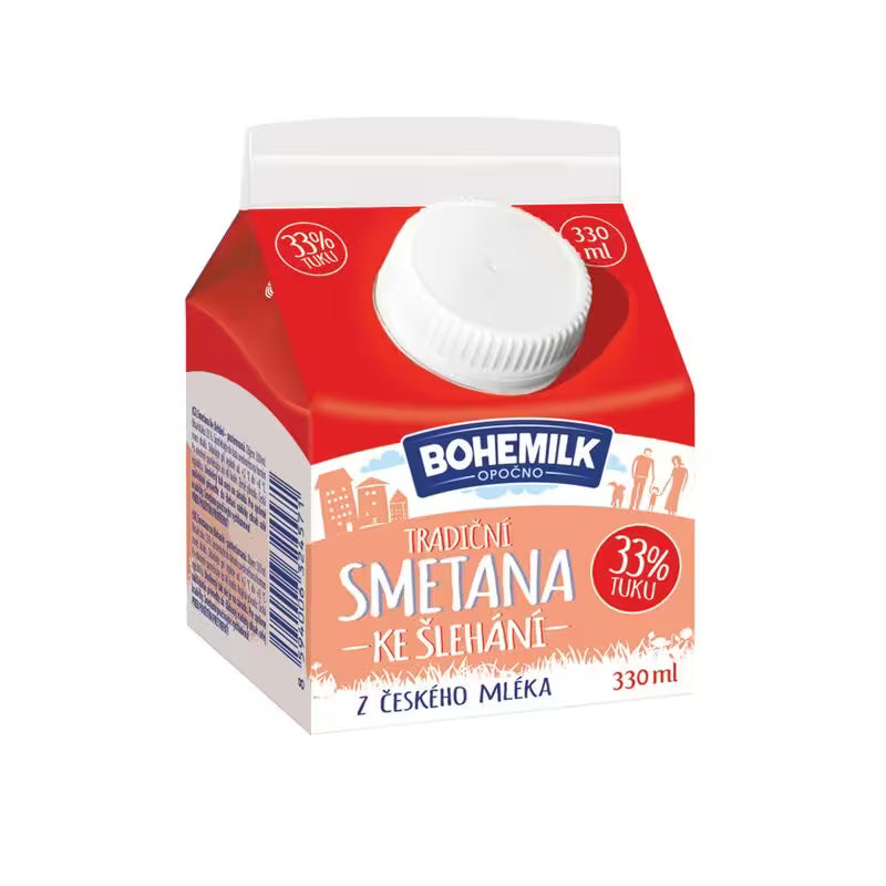 Smotana na šľahanie 33% 330ml Bohemilk