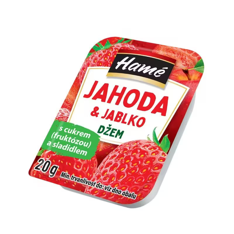 Džem Jahoda&jablko bez pridaného cukru 20g/48ks Hamé
