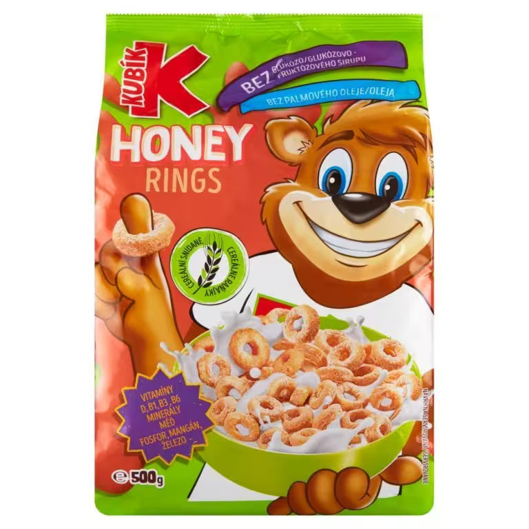 Kubík cereálie Honey Rings 500g