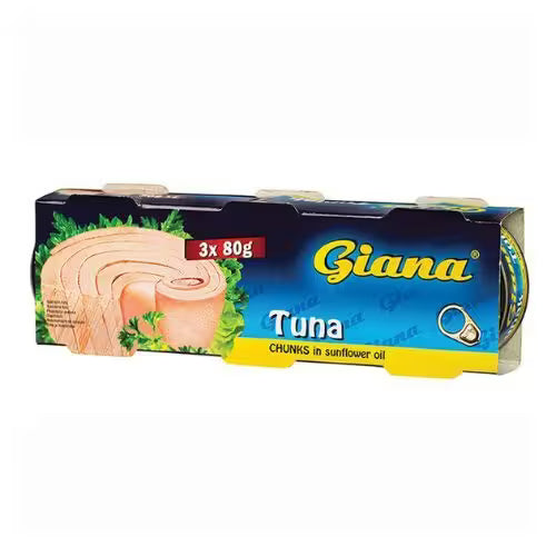 Tuniak v slnečnicovom oleji 3x80g Giana