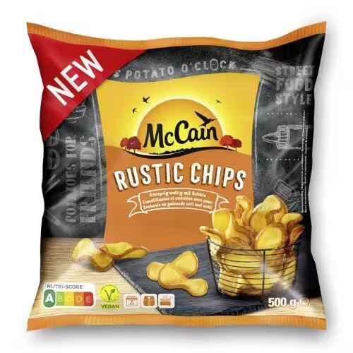 Mrazené Zemiakové plátky Rustic Chips 500g McCain