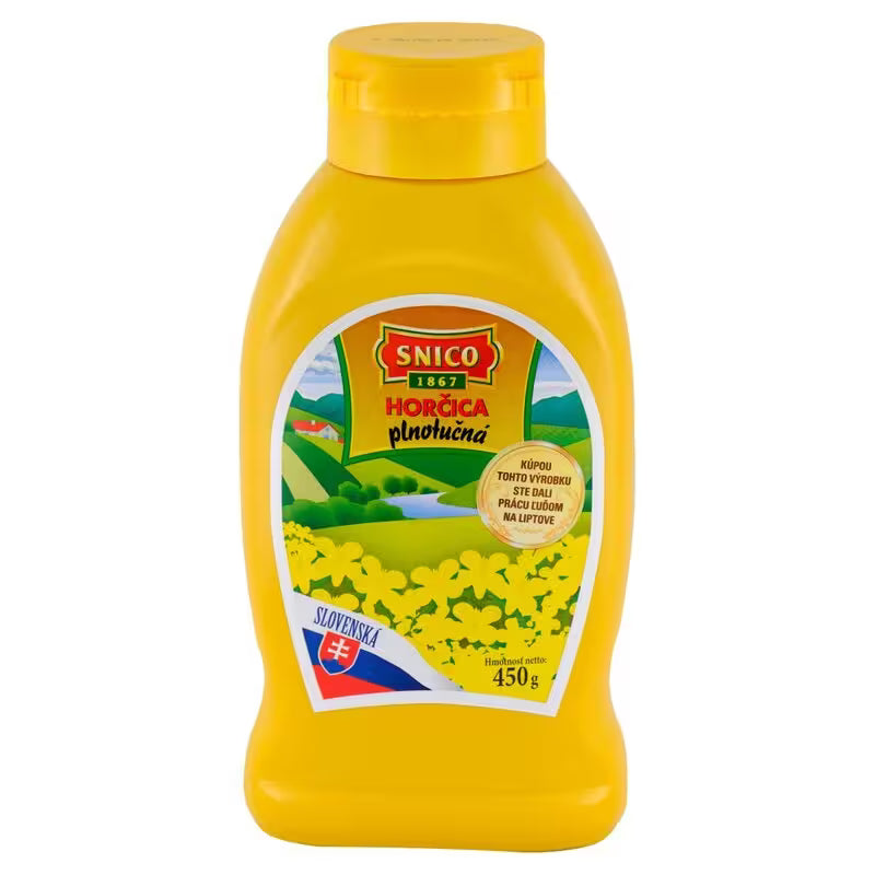 Horčica plnotučná 450g Snico