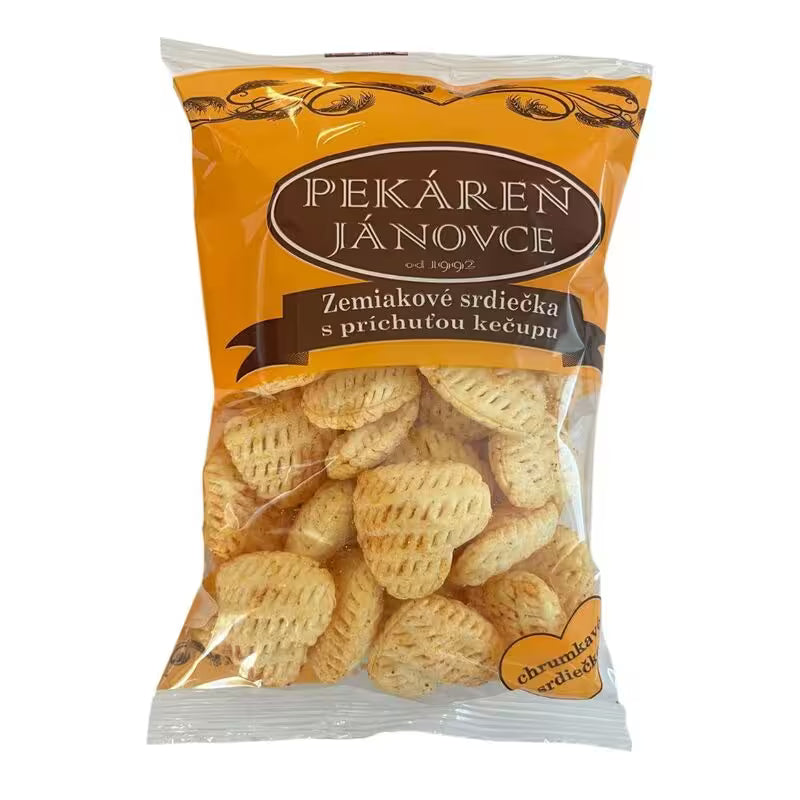 Zemiakové srdiečka s kečupom 40g Pekáreň Jánovce