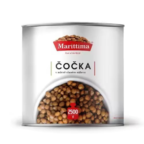 Šošovica sterilizovaná 2,5kg Marittima