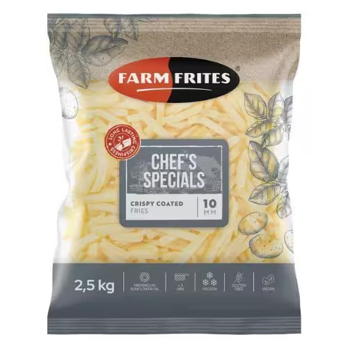 Mrazené Hranolky chrumkavé 10/10mm 2,5kg Farm Frites