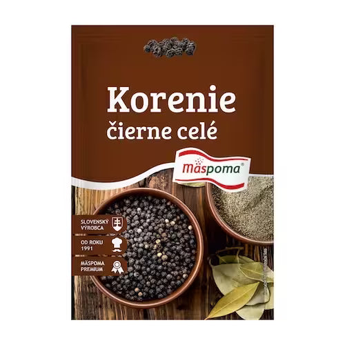 Korenie Čierne celé korenie 20g Mäspoma