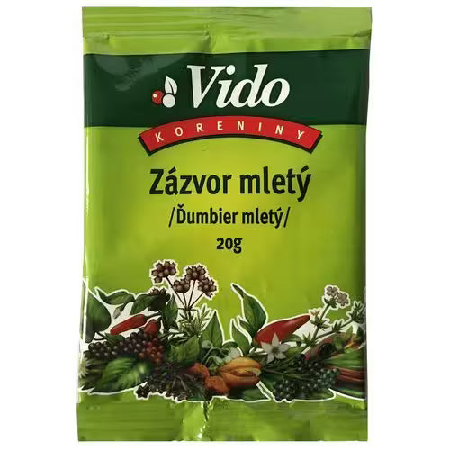 Korenie Zázvor mletý /Ďumbier mletý/ 20g Vido