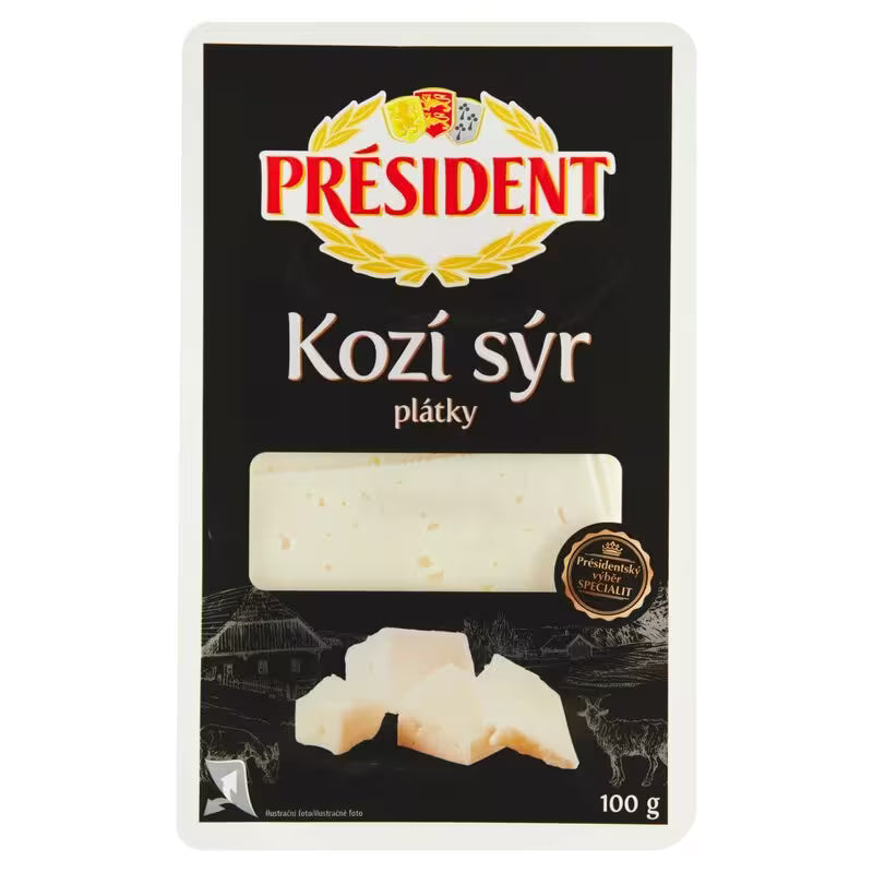 Syr kozí plátky 100g Président