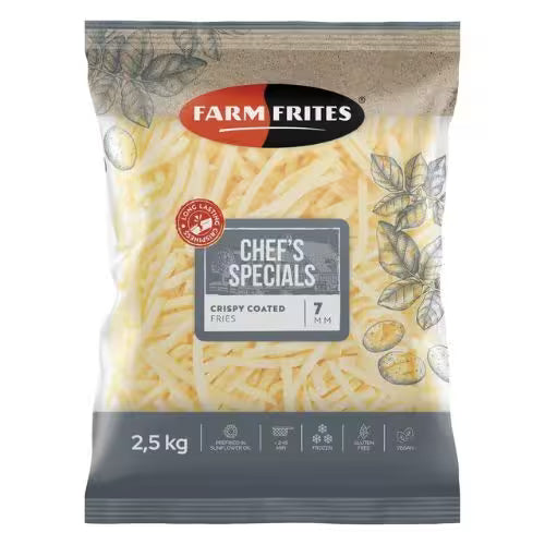 Mrazené Hranolky chrumkavé 7/7mm 2,5kg Farm Frites