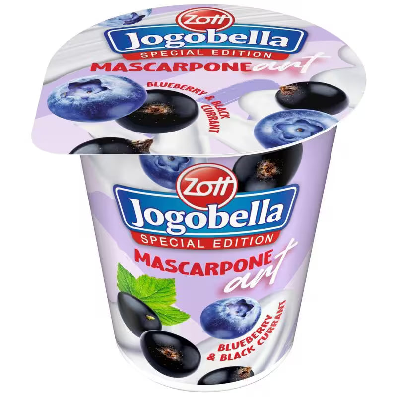 Jogurt Jogobella s mascarpone čučoriedka čierna ríbezľa 150g Zott