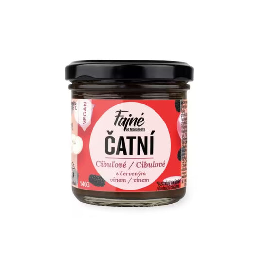 Mana Roots Fajné Cibuľové čatní s chilli červeným vínom 140g