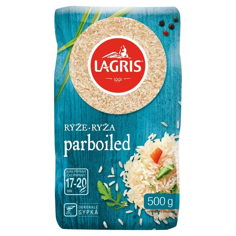 Ryža Dlhozrnná lúpaná Parboiled 500g Lagris