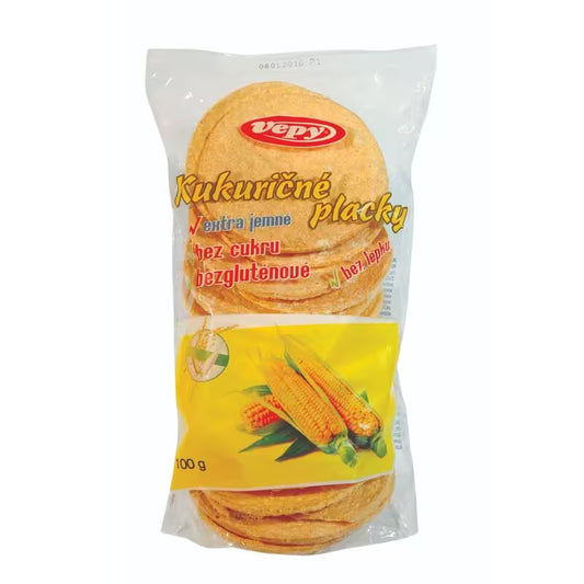 Placky kukuričné bezgluténové 100g Vepy