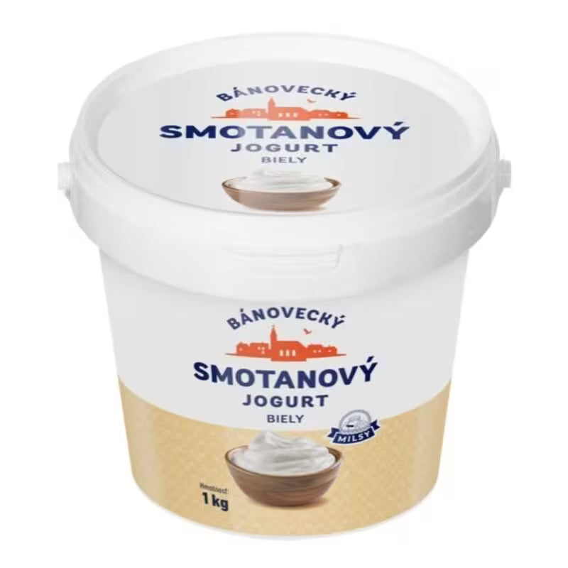 Milsy bánovecký smotanový jogurt biely 1kg