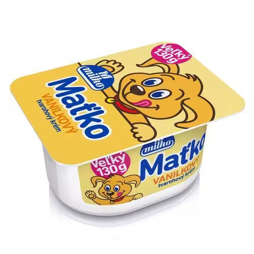 Tvarohový krém vanilka MAŤKO 130g Milko VÝPREDAJ