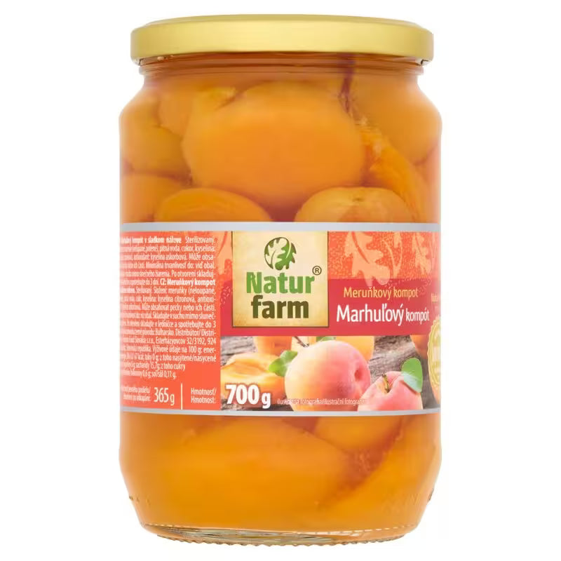 Kompót Marhule polené 700g Natur Farm