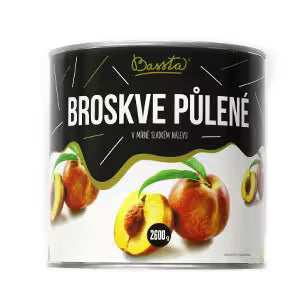 Kompót Broskyne polené 2600g Bassta