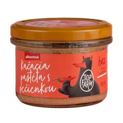 Kačacia paštéta s pečienkou pikantná 150g TopFarm