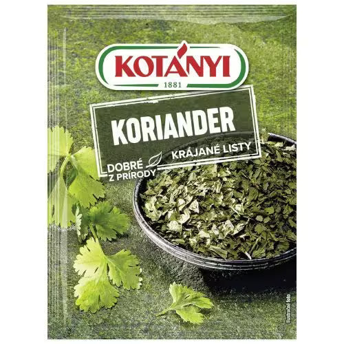 Korenie Koriandrové listy 6g Kotányi