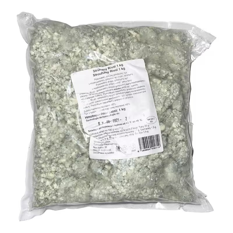 Syr Niva Rival s modrozelenou plesňou strúhaný 1kg Tami