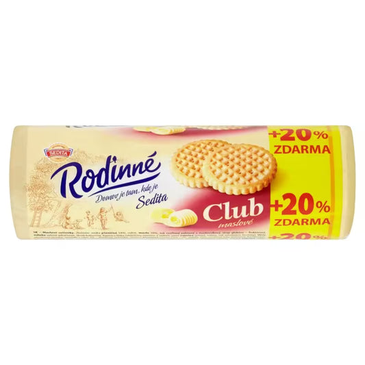 Rodinné Club maslové sušienky 140g+20% Sedita