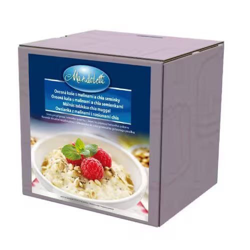 Ovsená kaša maliny a chia semienkami 5x1,25kg Mandoletti