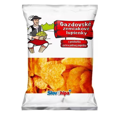 Gazdovské zemiakové lupienky paprika SlovChips 75 g