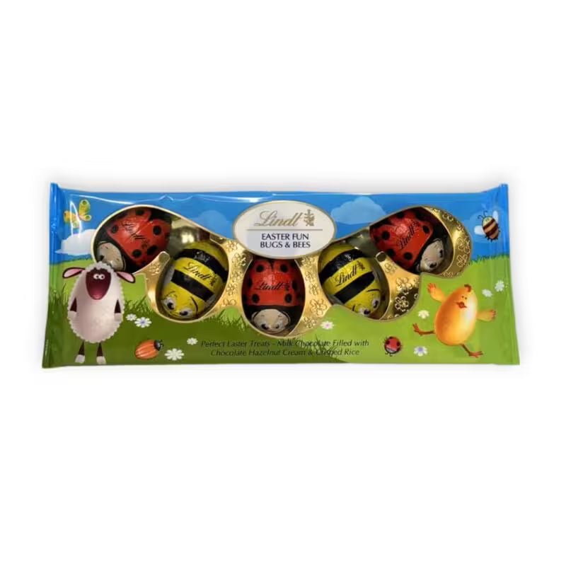 Lindt Figúrky Easter Fun Bugs & Bees mliečna čokoláda 5x10g
