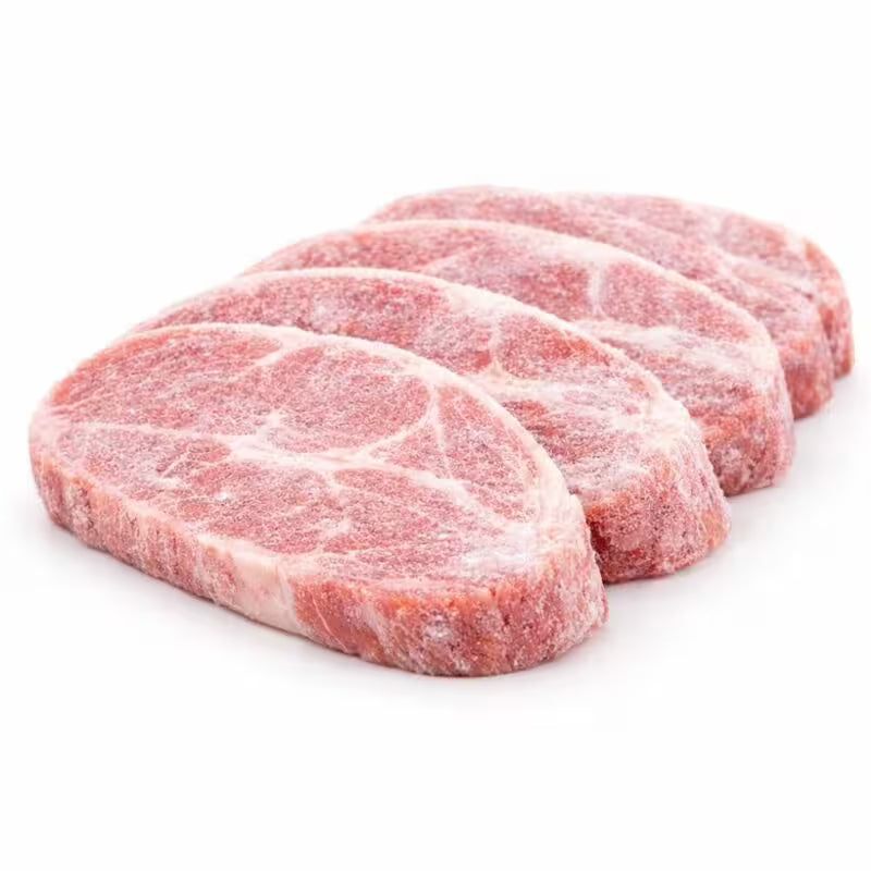 Mrazená Bravčová krkovička plátky, kaliber 200 g / 6 kg kartón Beef House