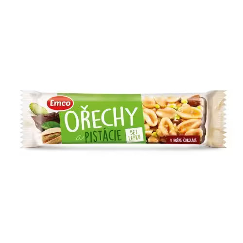 Tyčinka Orechy & pistácie 35g Emco