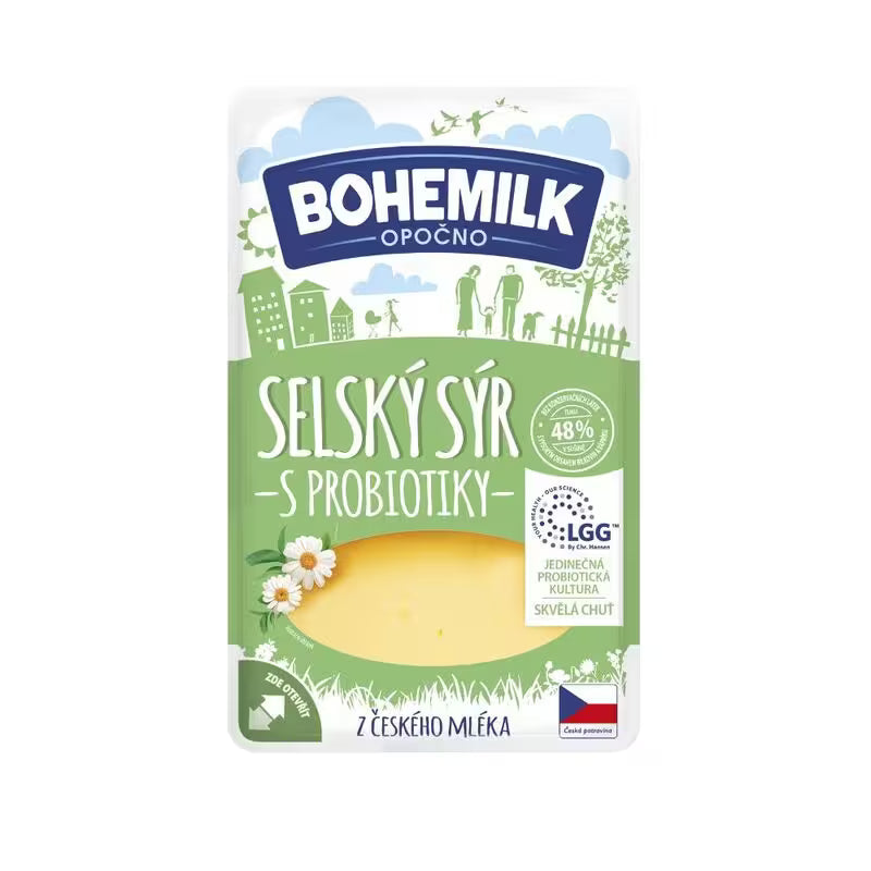 Syr Sedliacky s probiotikami plátky 100g Bohemilk