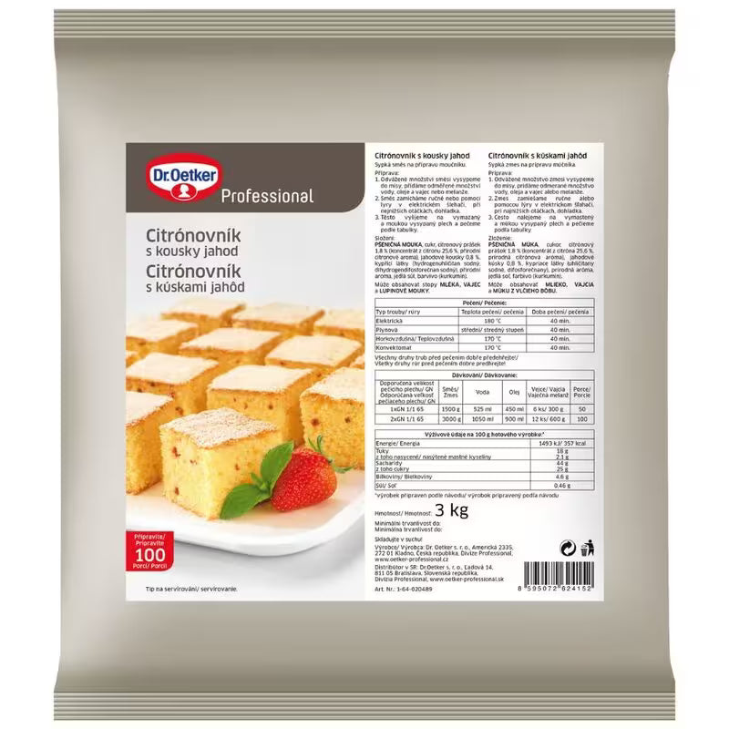 Citronovník s jahodovými kúskami 3kg Dr. Oetker