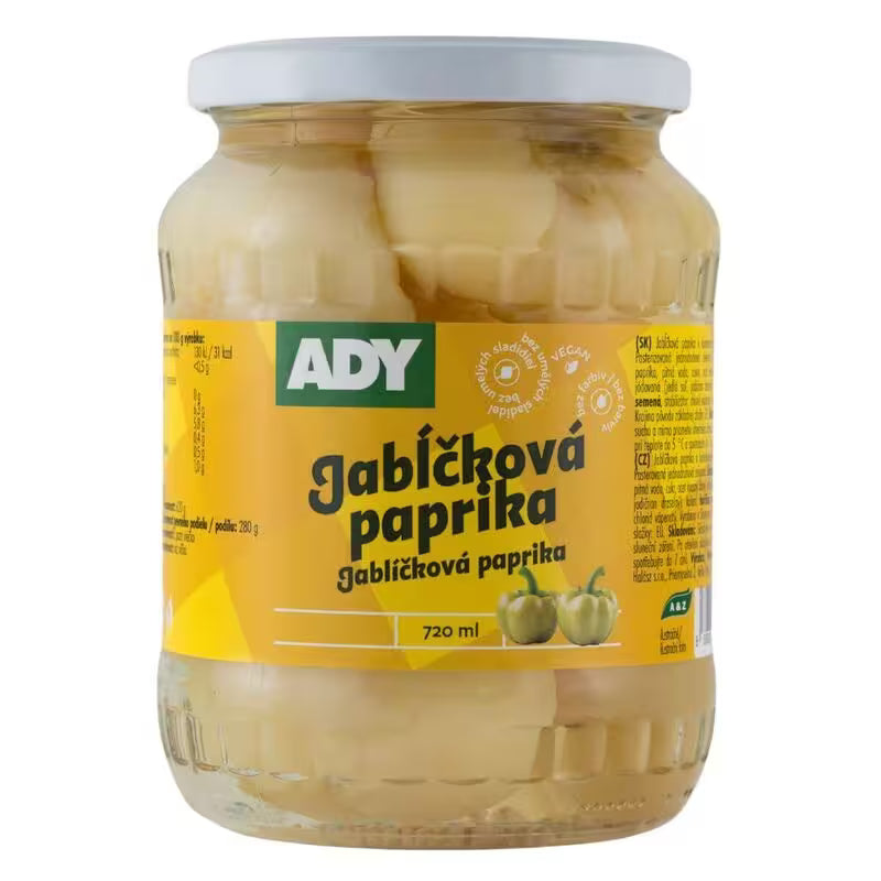 Paprika jabĺčková Alma v náleve 720ml (620g) Ady